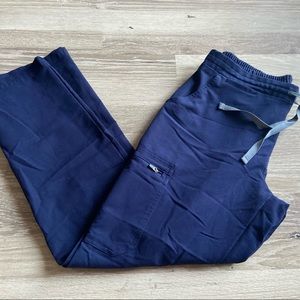 FIGS Women’s Petite Small Yola Skinny Navy Blue Scrub Pant Medical Nurse